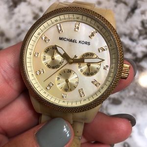 MICHAEL KORS MK GOLD TORTOISE WATCH